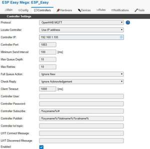 ESPEasy MQTT Config